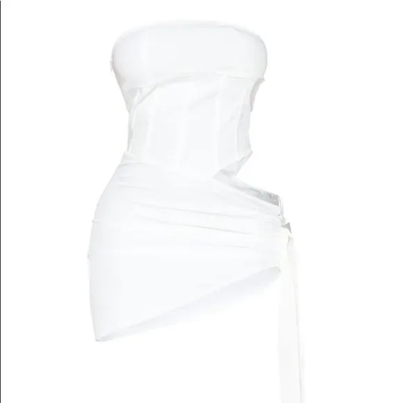 tie side bodycon dress Black Drape Front Tie Side Bodycon Dress | Dress